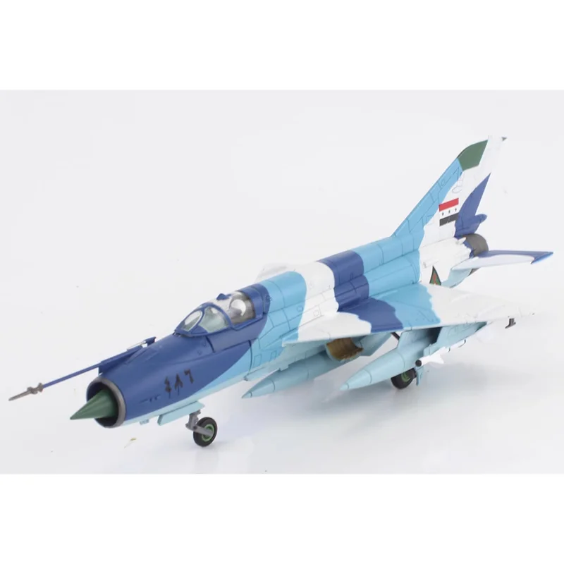 HM دييكاست 1/72 مقياس Mig21 الطائرات المقاتلة MIG-21 القوات الجوية العراقية 9th سرب 1986 سبيكة نموذج طائرة جمع الديكور
