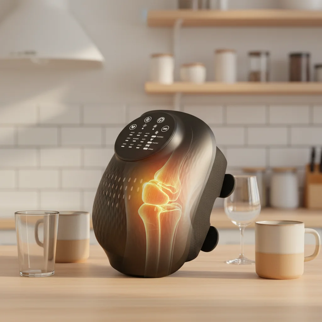 Knee Massager Heat Red Light Therapy Smart Touch Screen Rechargeable Cordless Electric Heating Extra Household 1 Year Warranty
