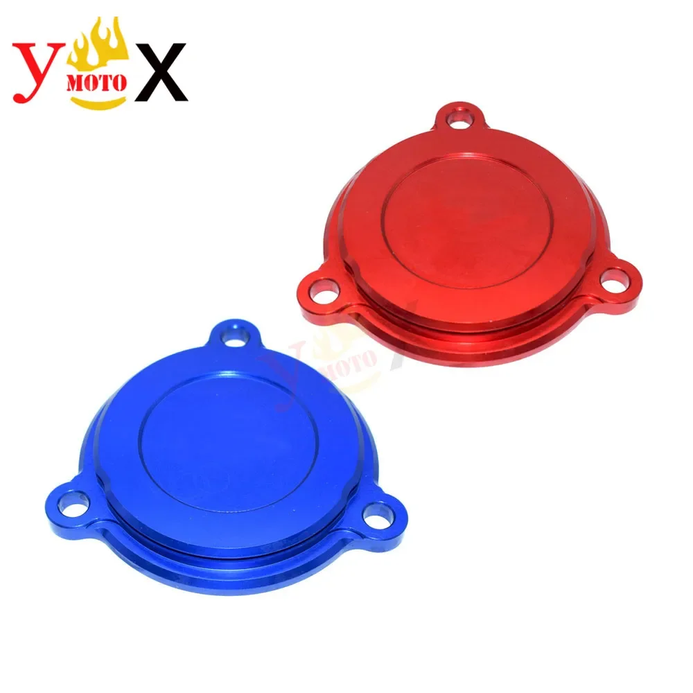 

KLX 125/150 Motorcycle CNC Oil Filter Cover Protection Guard Decal Cap Blue/Red For Kawasaki KLX125 KLX150