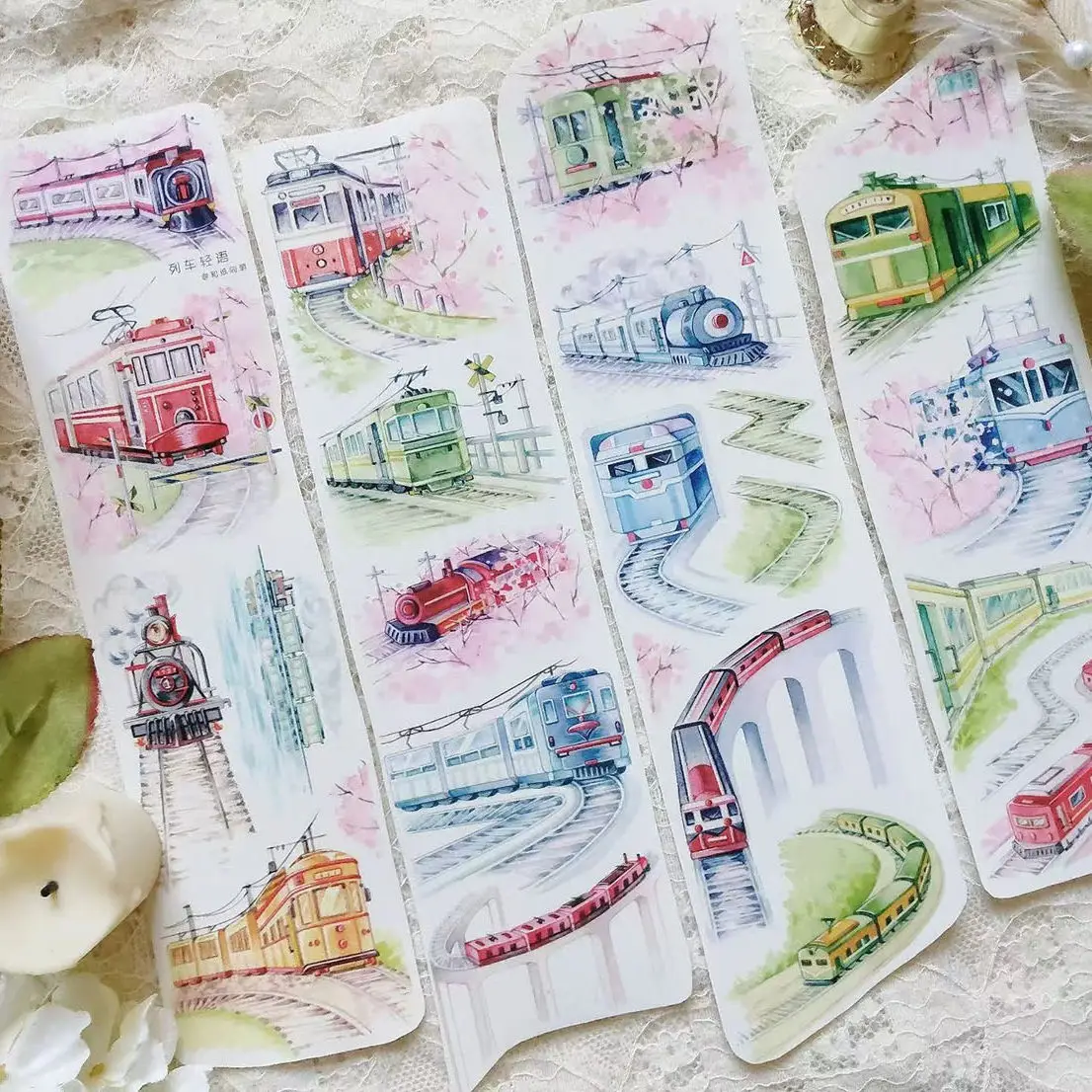 

washi pet tape Landscaping, train, car wall, train whisper, wild trail poem, mottled stone wall,