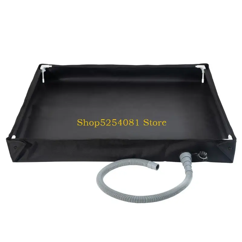 AXYC Portable Water Collection Tray with Drain Pipe, Portable Shower Pan Flat Wash Basin for Garden Cleaning and Outdoor Rinsing
