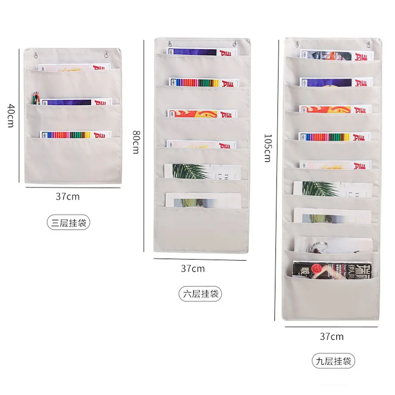 Bolsa de almacenamiento para colgar documentos, organizador de tela Oxford para oficina, soporte plegable para archivos