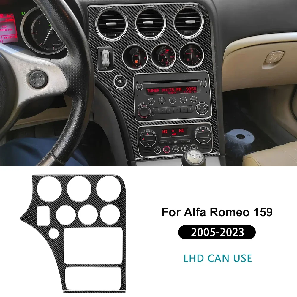 

Real Soft Carbon Fiber Sticker Car Center Console Panel Frame Trim For Alfa Romeo 159 2005-2018 2019 2020 2021 2022 2023 LHD RHD