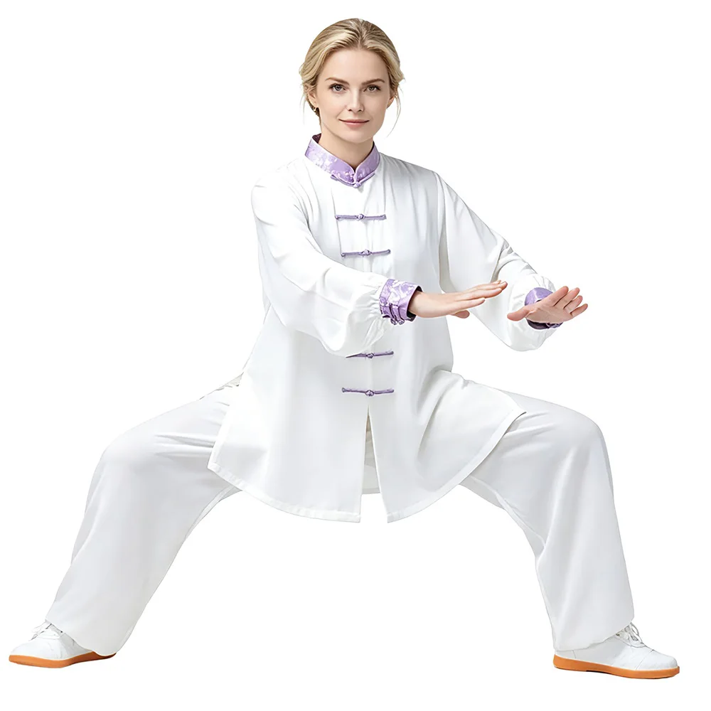 Chinese Tai Chi Uniform Cotton Wushu Kung Fu Clothing Kids Adults Martial Arts Wing Chun Suit Taichi Performance Tang Suit Taiji view 2