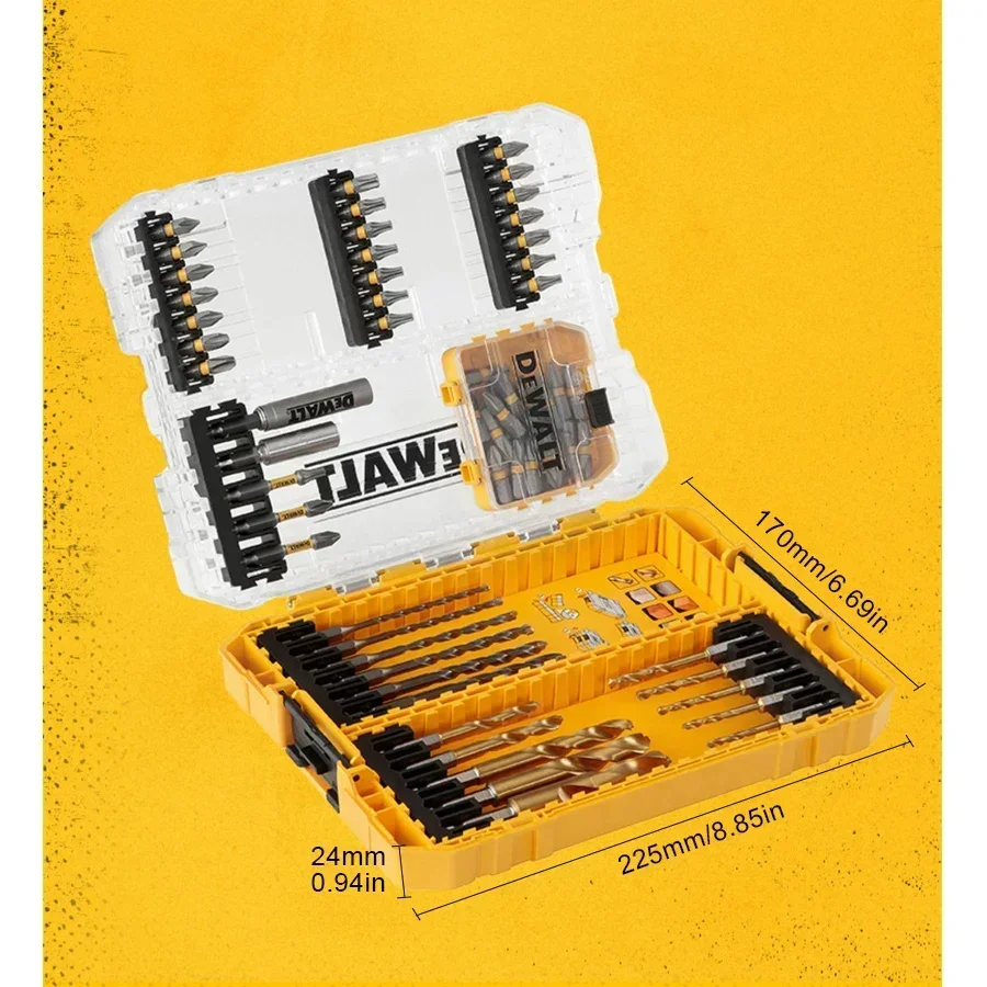 DEWALT DWACS65 65PCS Multifunctional Tool Accessories Bit Set Extension Bit Holder and Drill Bits