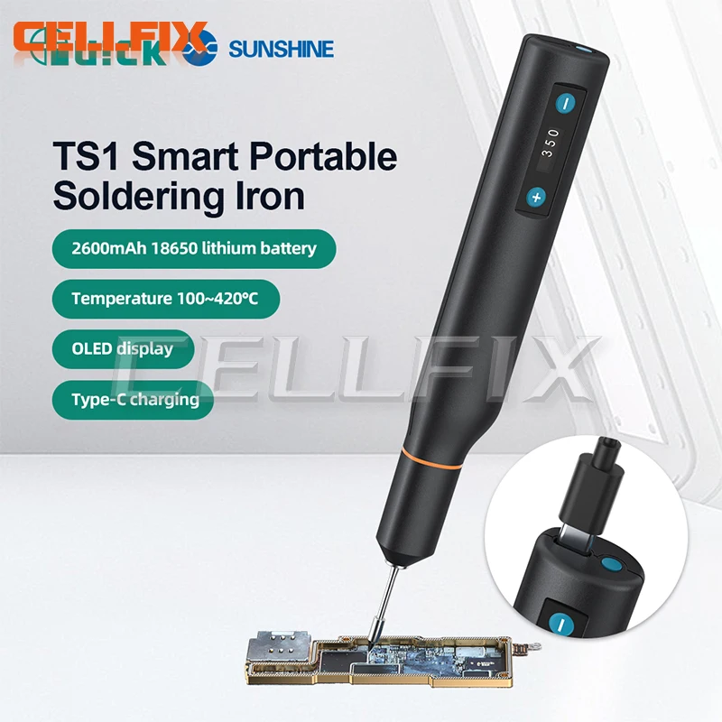 QUICK TS1 Smart Portable Soldering Iron Integrated Precision Welding Tip LCD Display, Stable Temperature, Repair Tools