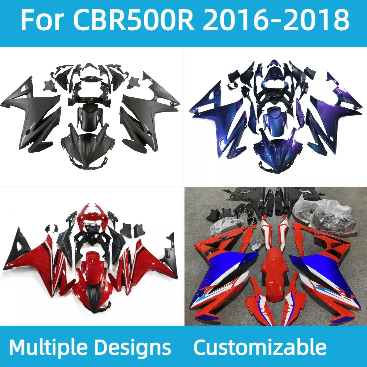 Body Parts Fairing Kit for HONDA CBR500R 2016 2017 2018 Full Motorcycle Injection Molded Fairings CBR 500R 16 17 18