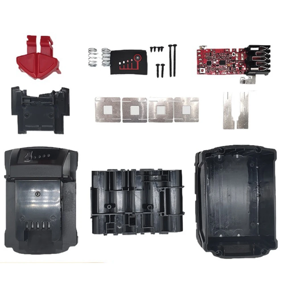 Battery Case+PCB Charging Circuit Board for Milwaukee M18 10 Core 18V 18650 Kit Li-Ion Battery Case Protective Board Kit