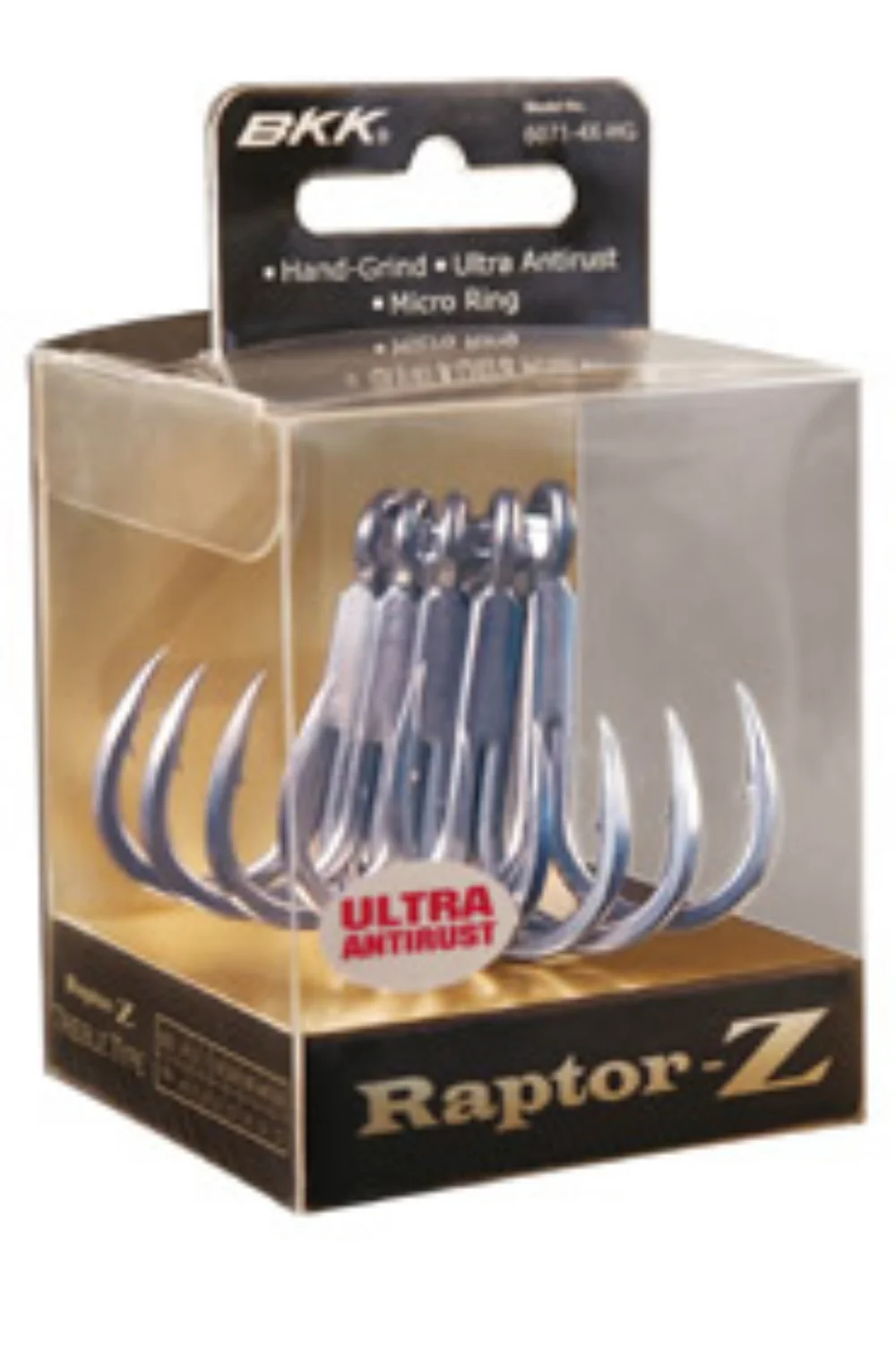 BKK Raptor-Z Treble Fishing Hooks, 6071-4X-HG