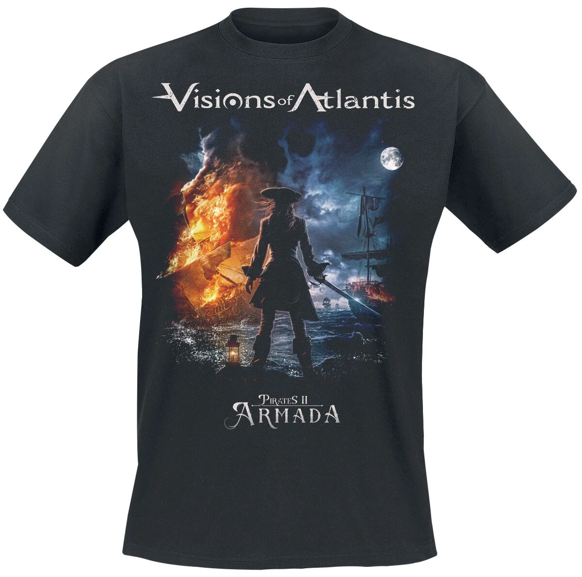 Hot Visions of Atlantis Graphic Cotton Band T-shirt Unisex Summer Short Sleeve Fashion Brand Tee Luxury Casual Vintage Tees
