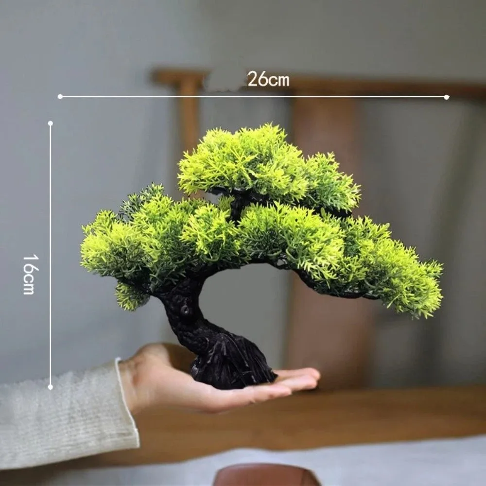 New Pine Tree Branches Artificial Potted Pine Tree Plant Leaves Plastic Plastic Flowers Fake Trees Bonsai Decorations Home