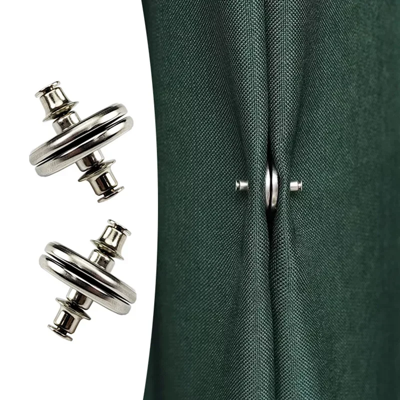 10Pairs Curtain Magnetic Button Nail Free Detachable Window Curtain Close Magnet Buckle Adjustment Curtain Clip Room Accessories
