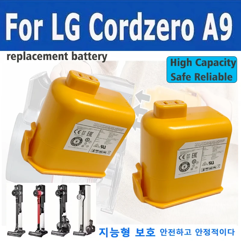 6.0 Rechargeable Battery for LG Cord Zero Battery LG A9 Series Vacuum Battery Pack