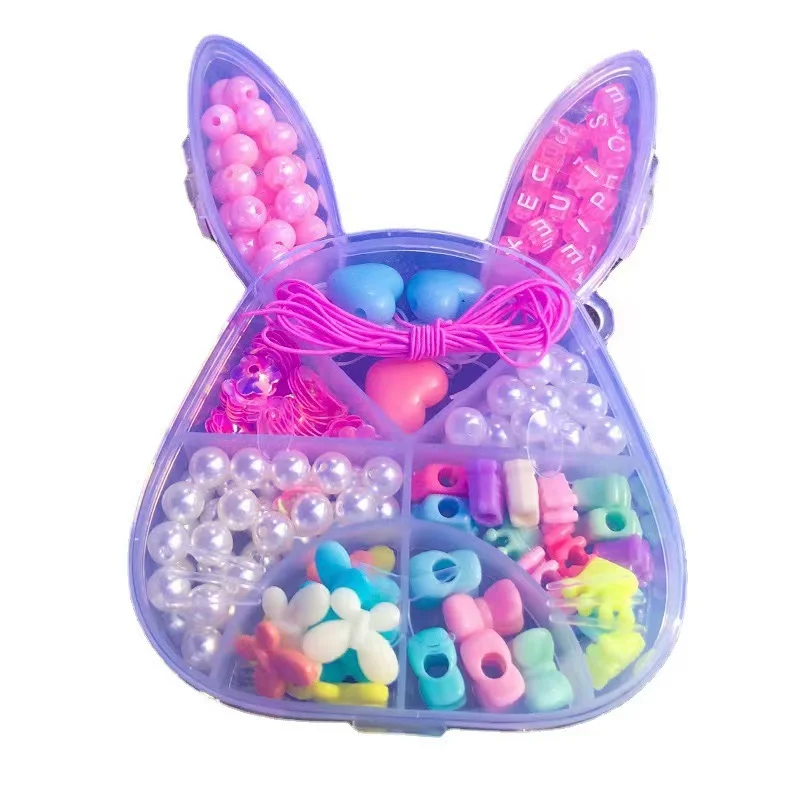 Diy Children’s beading amblyopia correct wear beading puzzle toys European and American girls hand-made Necklace Bracelet set