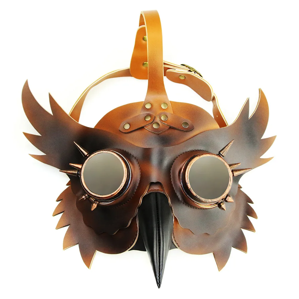 Neue COS Steampunk Mittelalterliche Pest Vogel gesprechene Maske Halloween PU Tier Maske Bar Requisiten Heißer Verkauf