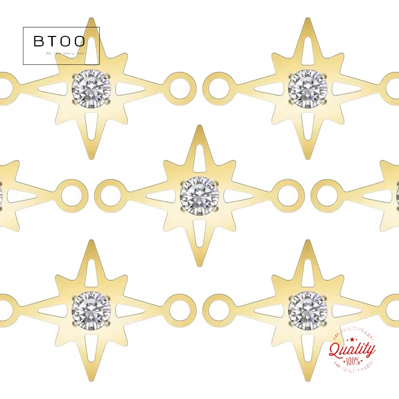 

Соединитель Northstar из стерлингового серебра 925 пробы с фианитом для браслета и ожерелья, ювелирные изделия, аксессуары «сделай сам»