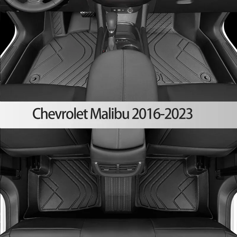 Custom TPE Car Floor Mats For Chevrolet Malibu 2016 2017 2019 2020 2021 2022 2023 Waterproof Auto Accessories Interior Carpet