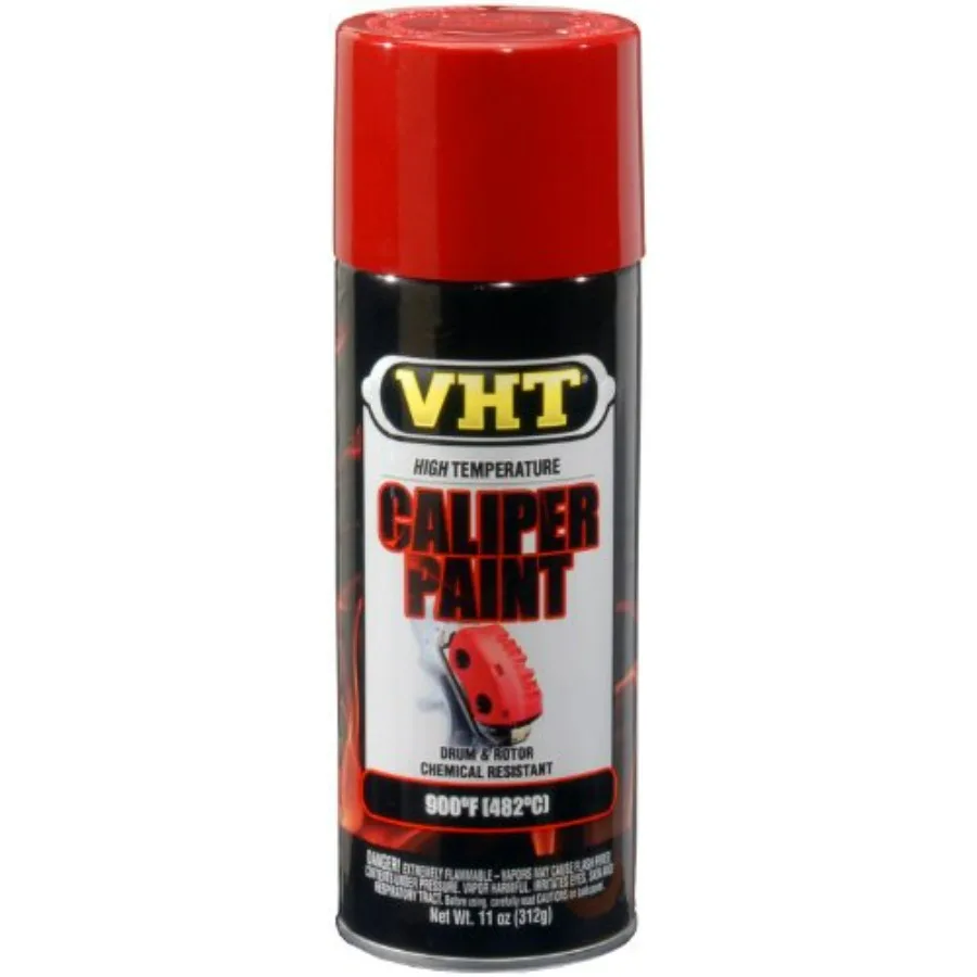 

Real Red High Temperature Brake Caliper Paint 11 oz Aerosol Case of 6 for Automotive Brake Components Heat Resistant Durable Fi