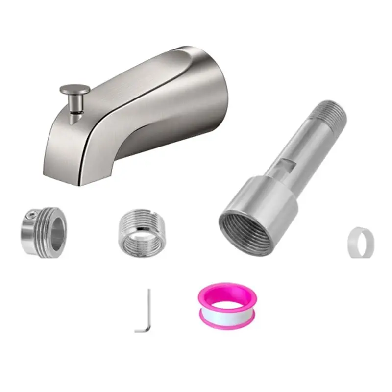 

A92P Цельнометаллическая никелированная насадка для ванны с разветвителем (1 комплект), для медной трубы 1/2 дюйма