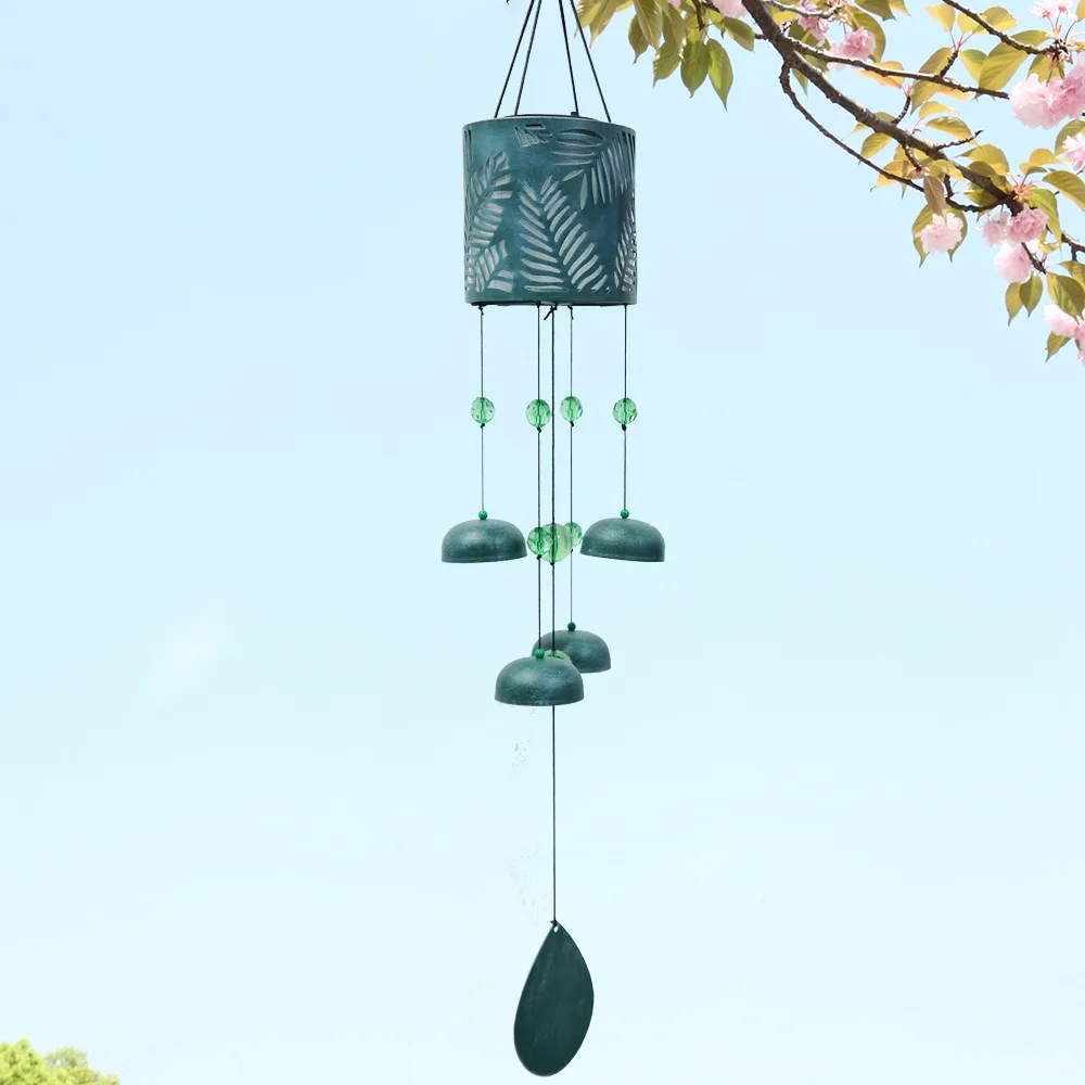 

Butterfly Colorful Wind Chimes Wrought Iron Openwork Solar Bell Pendant Outdoor Garden Light Landscape Home Hanging Decorative