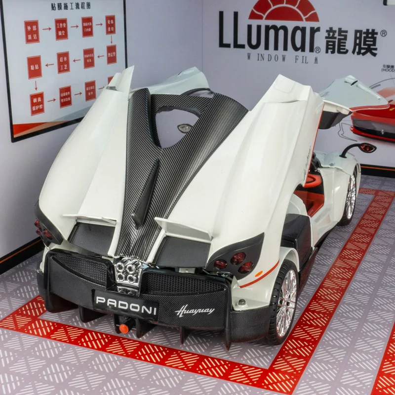 1:18 simulação pagani liga modelo de carro portas e capô do motor, tronco pode ser aberto detalhes ricos, acabamento fino