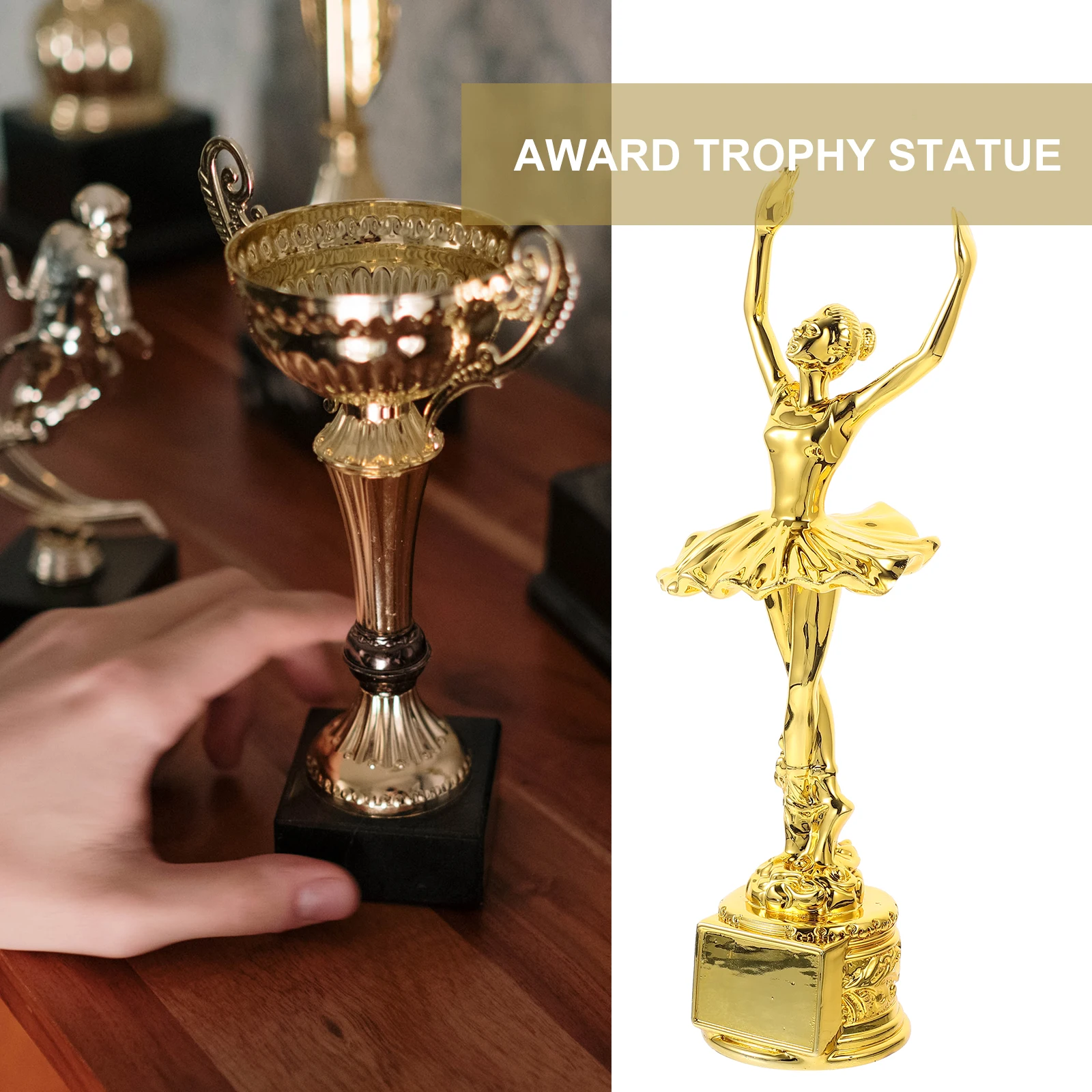 

Resin Dance Trophy Ballet Dancer Award Trophy Decorative Prize for Dancing Competition Souvenir Trophies for Adults