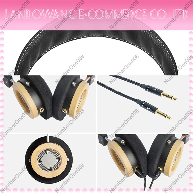 Maple Wood 40mm Composite Diaphragm Open-Back HiFi Headphone Over-Ear Wired