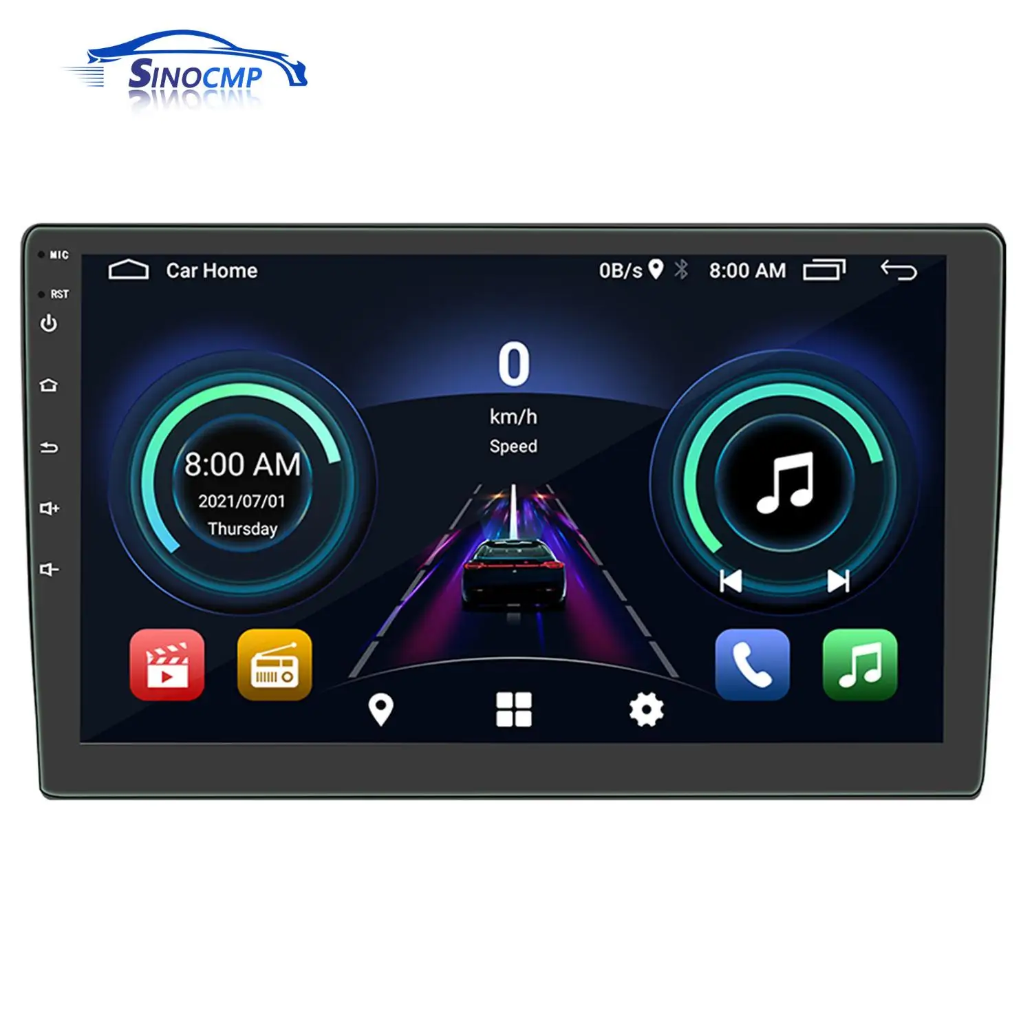 1 PC 2-Din Android 10.1 Car Radio 1+16GB 9 Inch Touch Screen GPS Bluetooth 2.4 GHzWifi S-9090 For Rear View Camera YD7388 Parts