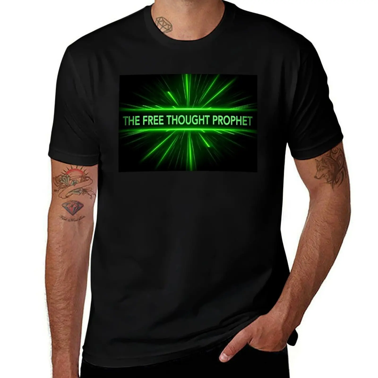 The Free Thought Prophet (Podcast Logo) T-Shirt Casual Graphic Print Tee T-Shirt