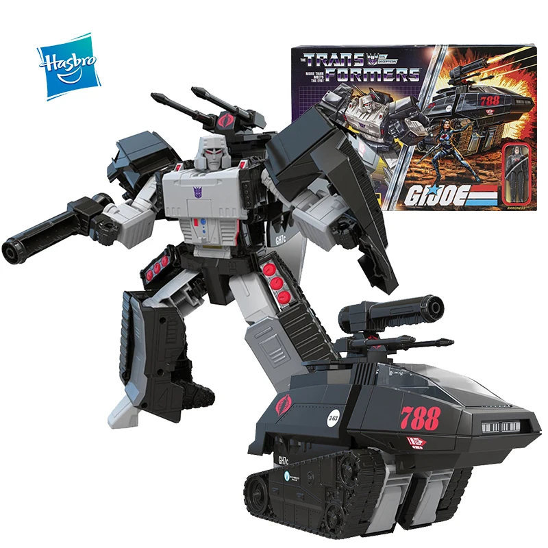 

Hasbro In Stock Original 18cm Action Figure Transformers x G.I.JOE Cobra Special Forces Megatron Baroness Model Toy Gifts