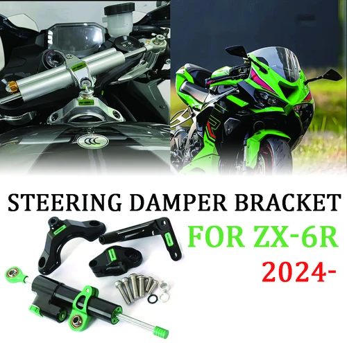 Nuevo 2024 accesorios de motocicleta amortiguador estabilizador de dirección soporte de montaje para KAWASAKI Ninja ZX-6R ZX6R ZX 6R 2025