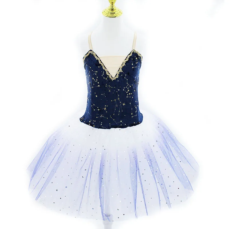 Robe de Ballet Violet pour Enfant, Costumes de Performance, Jupe Tutu avec Bretelles Réglables, Robe de Ballerine, Justaucorps pour Fille