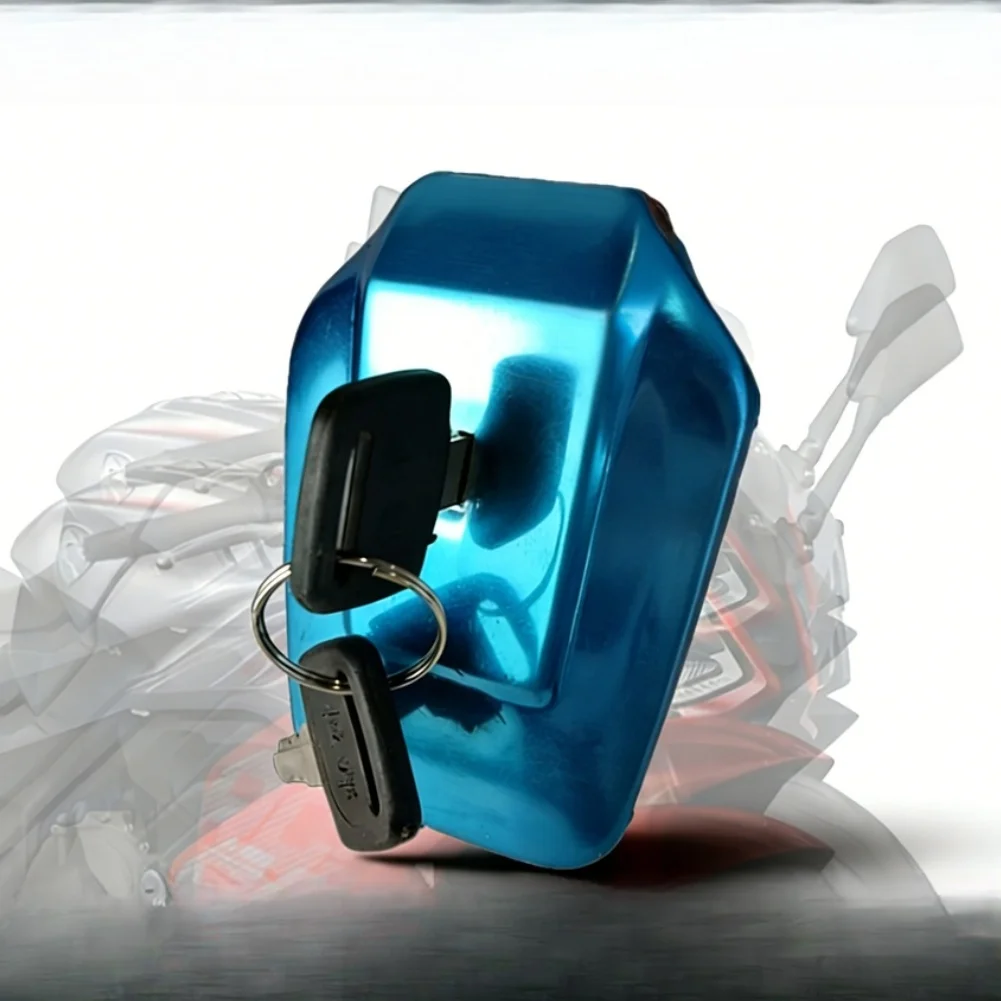 

For Motorcycle Replacement Ignition Switch Cap Motorcycle Ignition Switch Cap Fuel Cap Aluminum Fuel Cover Includes Keys