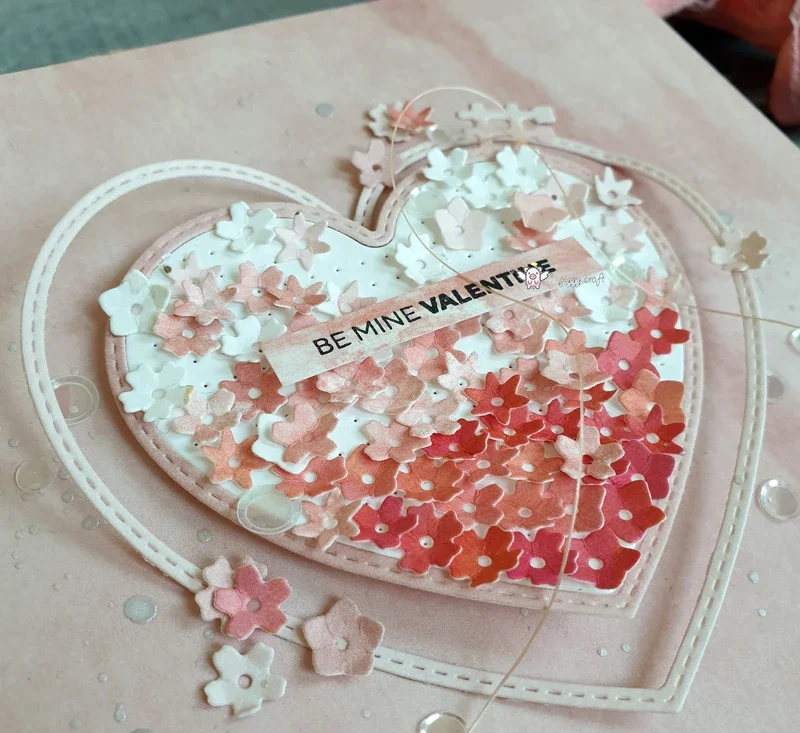 Mmao Crafts Metall-Stahlschneideformen, neue Schablone mit hängendem Herzanhänger für DIY-Scrapbooking, Papier-/Fotokarten, Prägeformen