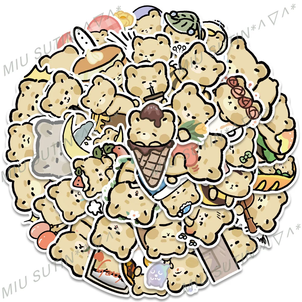 40 stuks schattige cartoon beer stickers voor kinderen leuke stickers waterdichte laptop sticker klasprijzen skateboard voor kinderen studenten