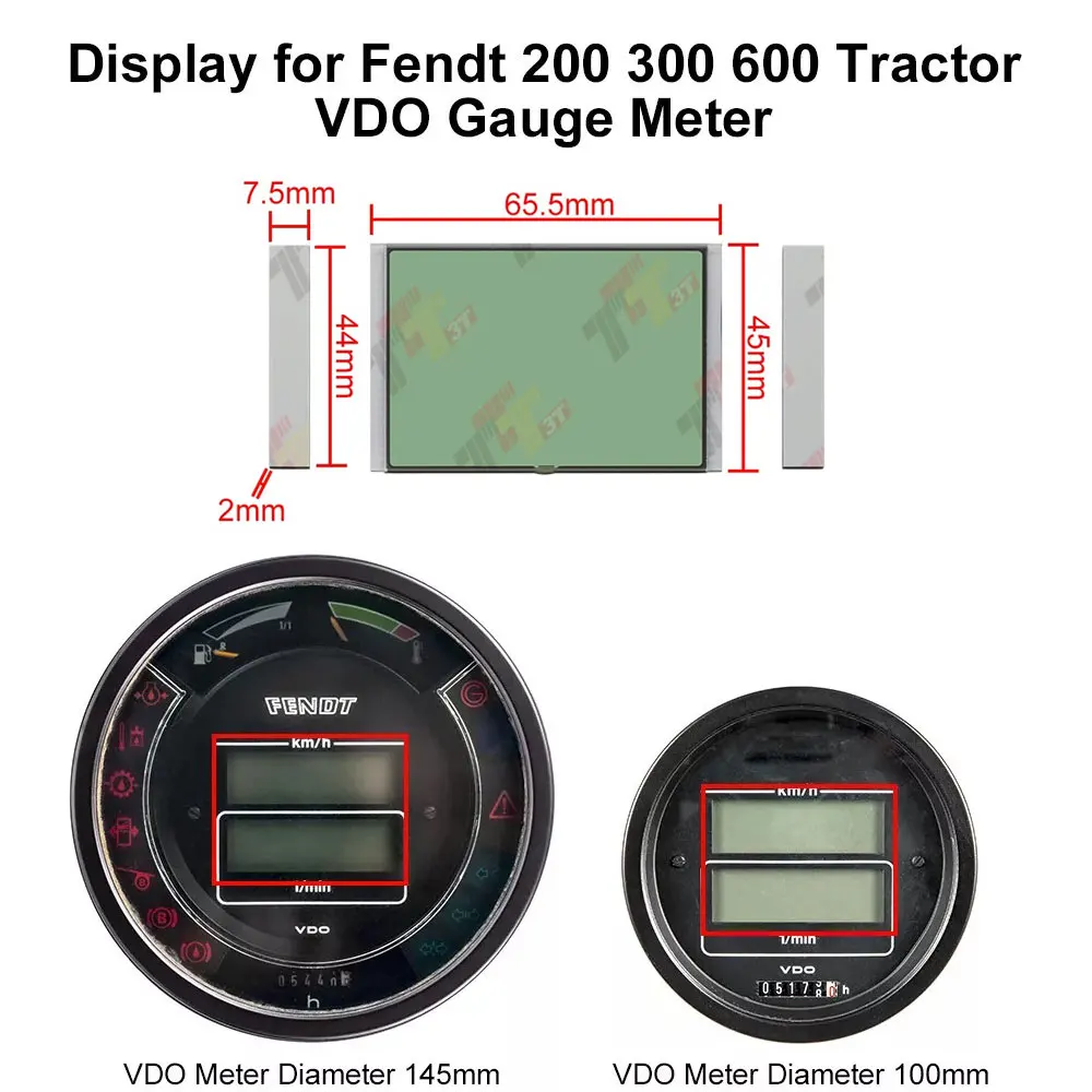 

Instrument LCD Display for Fendt 200 300 600 Tractor VDO Dashboard Screen