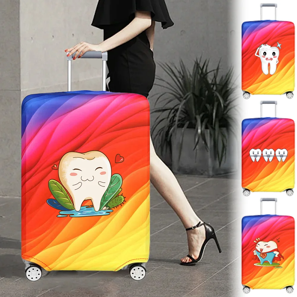 

Luggage Cover Teeth Printing Series 18-32inch Travel Accessories Protective Case Stretch Fabric Cover Multiple Style Options
