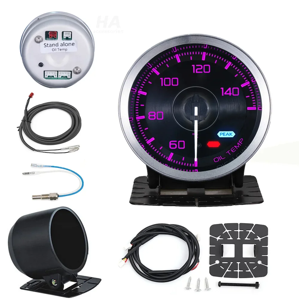 HA 60mm Auto-Messgerät, eigenständiges Display, 7 Farben, Def I Advance A1, Öldruck, Turbo-Boost, EGT, Abgastemperatur, Drehzahlmesser, Wasser- und Öltemperatur – Detail 10