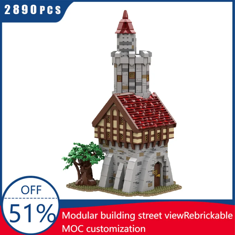 

2890 PCS Medieval Fortress Model Moc Building Bricks Luxury Tower Modular DIY Sets Assembly Block Toys Christmas Gifts For Kids