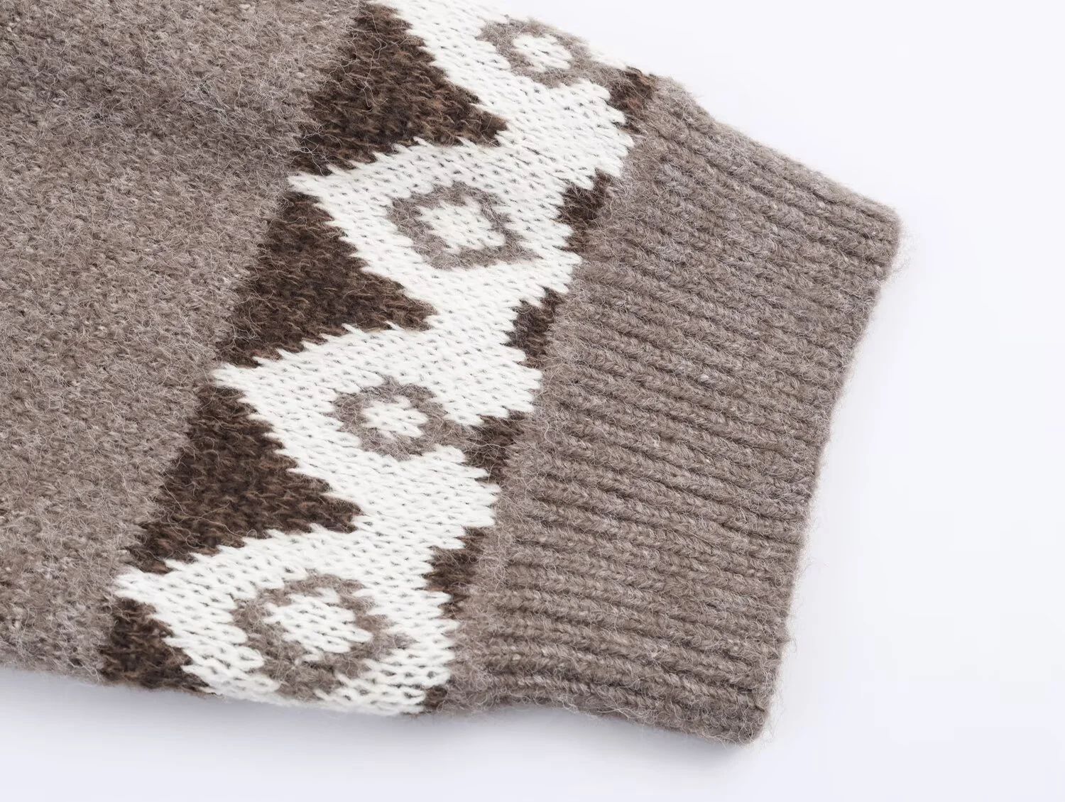 2025 خريف جديد المرأة عادية عصرية أنيقة كسول نمط الخامس الرقبة الجاكار سترة متماسكة مع تأثير المتعثرة #6