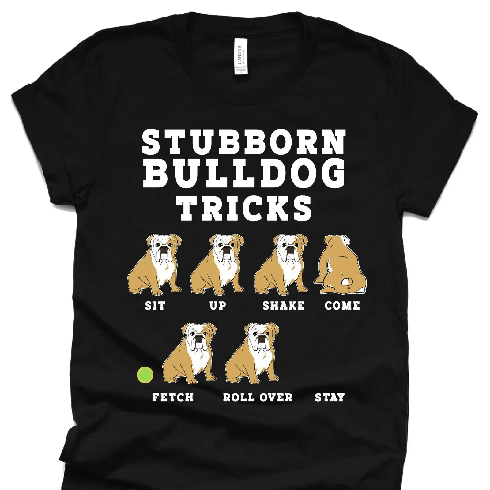 T-shirt amusant « Bulldog Coquin » pour les amoureux des chiens, les mamans de chiens et les propriétaires – Mignon, décontracté, vintage, effet délavé, vêtements de créateur confortables