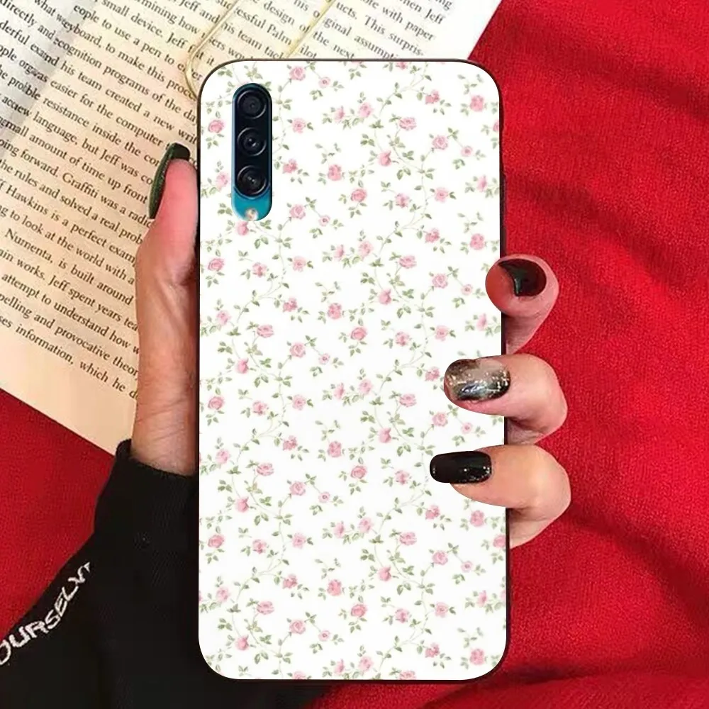 Funda de teléfono con patrón de flores para Samsung A 10 11 12 13 20 21 22 30 31 32 40 51 52 53 70 71 72 73 91 13