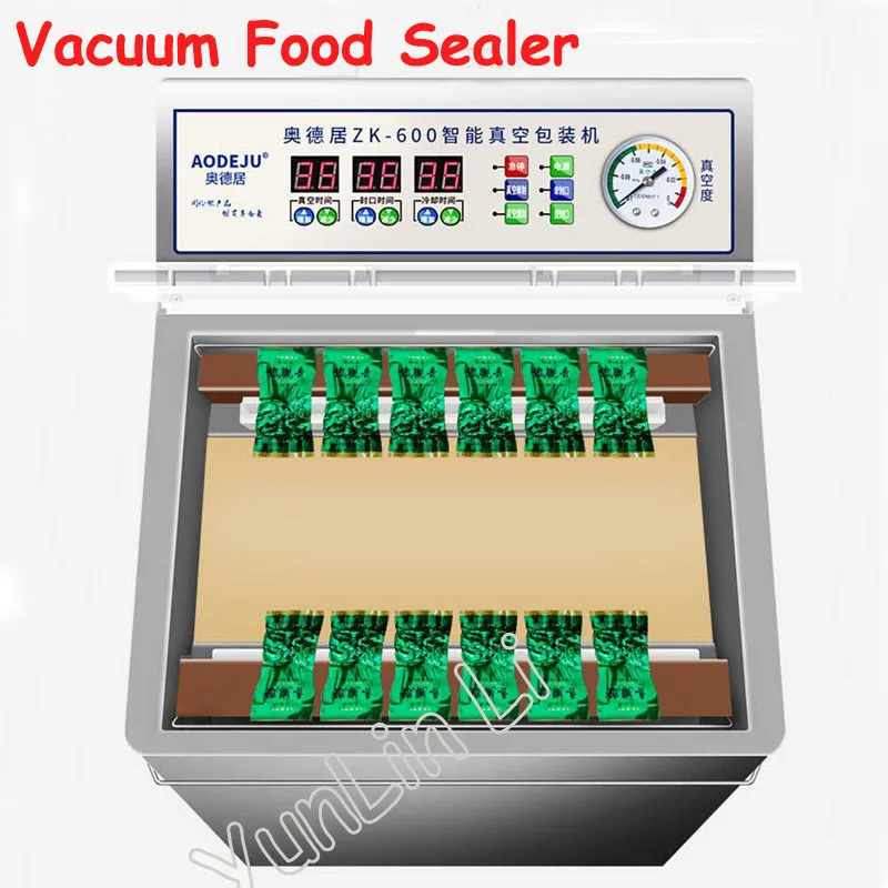 التجارية الرطبة والجافة الغذاء فراغ السدادة 220 فولت التجارية فراغ آلة تعبئة المواد الغذائية آلة ختم الشاي المزدوج #3