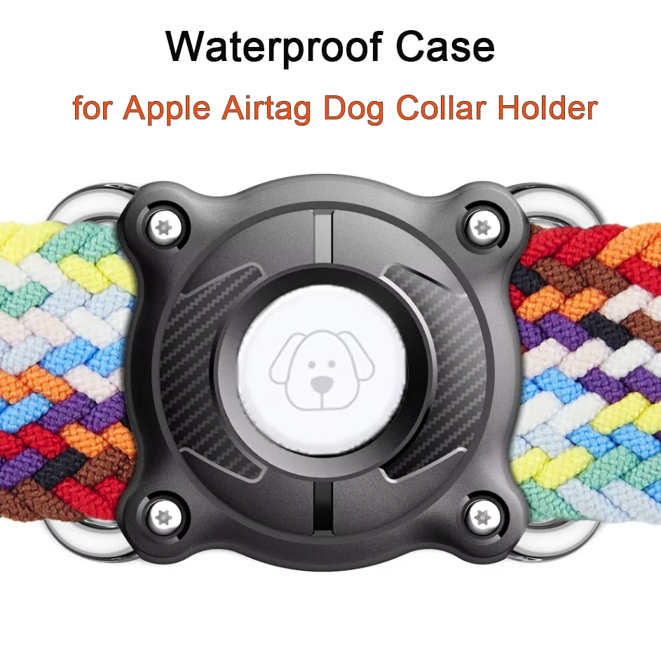 AirTag Hundehalsbandhalter für Apple Airtags Wasserdichte Schutzhülle Air Tag Zubehör Ortungsgerät Anti-Verlust-Gerät Hülle