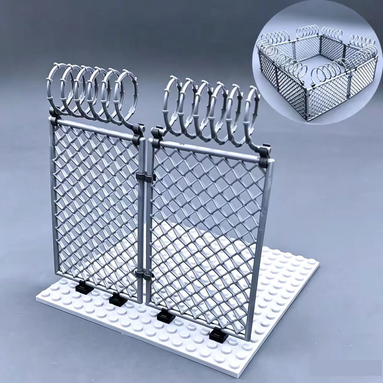 Police Bricks Protective Net & Mesh Wall Roadblock Accessories Military Building Blocks Set for Soldier Figuries DIY Model