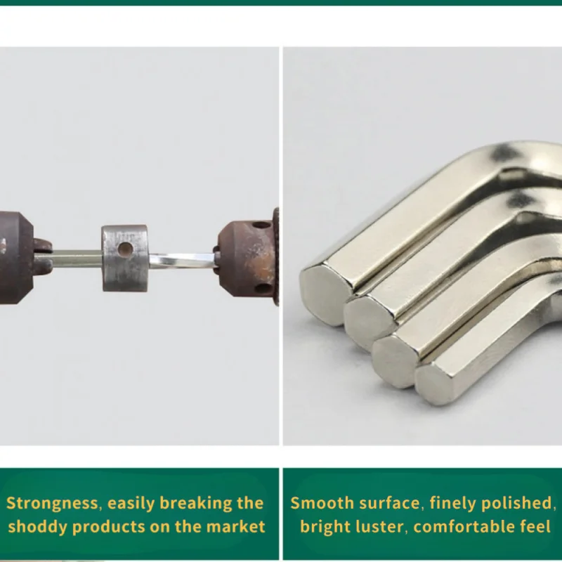 New Sturdy And Durable High Hardness Material Flat Head Hexagonal Small Wrench Eight-Piece Kit Wholesale For Home DIY Tools