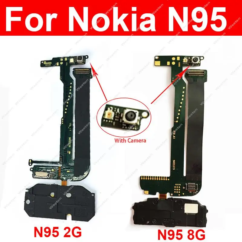 LCD Screen Flex Cable For Nokia N95 2GB 8GB Keypad PCB Flat with Front Camera LCD Flex Ribbon Connector Replacement Parts