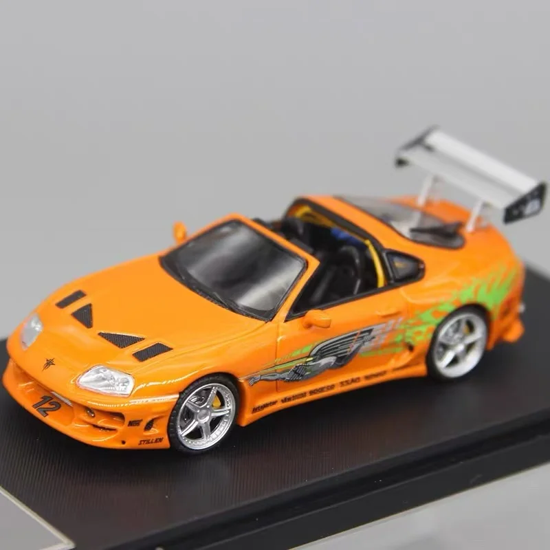 FS 1:64 Toyota Speedmaster A80 FNF modelo de carro em liga fundida, brinquedo para presente de festival de meninos, item decorativo colecionável para adultos.