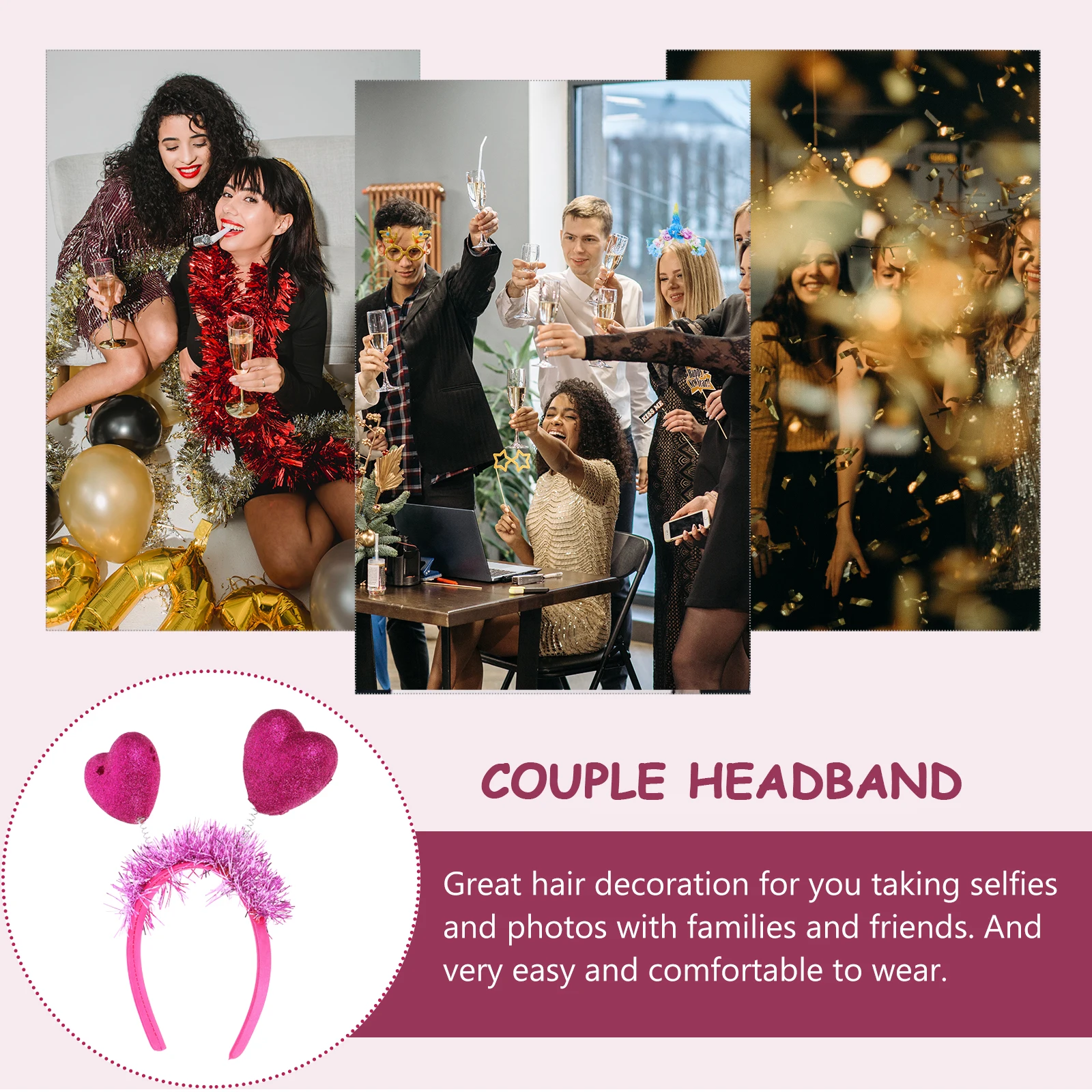 2 قطع رومانسية القلب الشعر هوب خفيفة الوزن عقال حزب الزفاف صور الدعائم الشعر هوب زوجين عقال غطاء الرأس الرومانسي