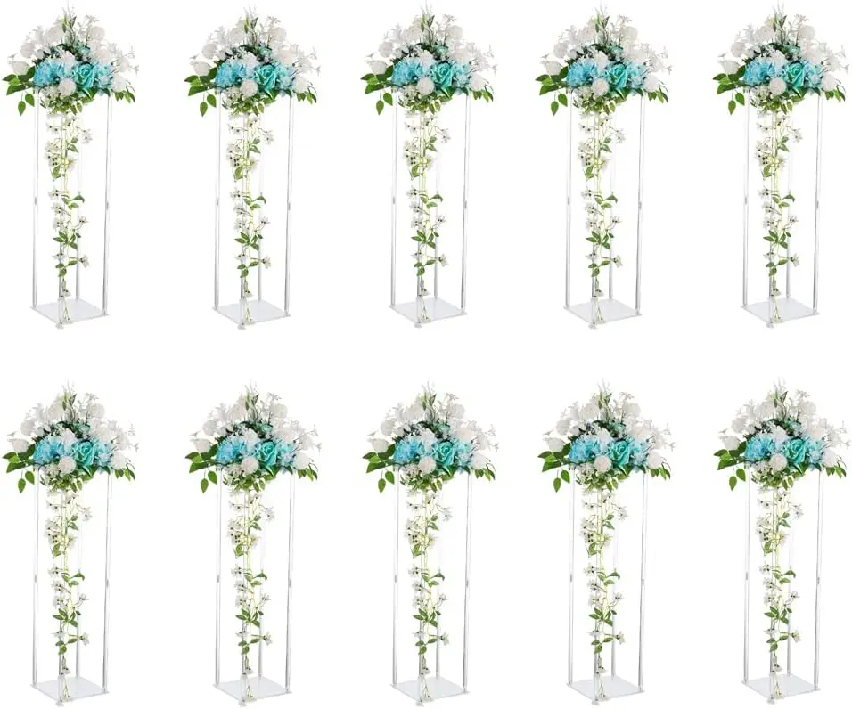 

Wedding Centerpieces Acrylic Vases, Clear Flower Vase, Flower Stand, Flower Display, Table Flower Stands, 10 Pcs